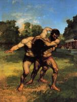 Courbet, Gustave - The Wrestlers